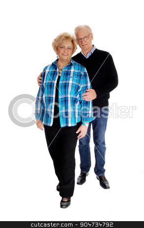 To use this stock image in your creative project, please select the size you need over to the right and click the "Add to Cart" button.
Your downloaded image will come with the Cutcaster watermark removed so don’t worry about the watermark you see on this page. Middle age couple standing. stock photo, A nice mature couple couple standing isolated for white background, the
man behind the wife.
by Horst Petzold