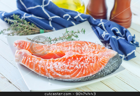 To use this stock image in your creative project, please select the size you need over to the right and click the "Add to Cart" button.
Your downloaded image will come with the Cutcaster watermark removed so don’t worry about the watermark you see on this page. raw salmon steak stock photo, raw salmon steak by tycoon