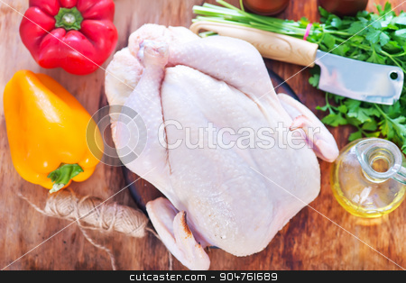 To use this stock image in your creative project, please select the size you need over to the right and click the "Add to Cart" button.
Your downloaded image will come with the Cutcaster watermark removed so don’t worry about the watermark you see on this page. raw chicken stock photo, raw chicken with spice and raw vegetables by tycoon