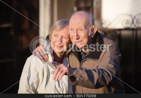 To use this stock image in your creative project, please select the size you need over to the right and click the "Add to Cart" button.
Your downloaded image will come with the Cutcaster watermark removed so don’t worry about the watermark you see on this page. Man Pointing with Girlfriend stock photo, Handsome senior man pointing at something with his girlfriend by Scott Griessel