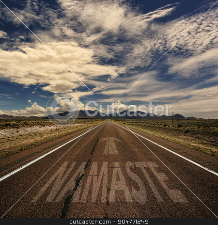 To use this stock image in your creative project, please select the size you need over to the right and click the "Add to Cart" button.
Your downloaded image will come with the Cutcaster watermark removed so don’t worry about the watermark you see on this page. Conceptual Image of Road With the Word Namaste stock photo, Conceptual image of desert road with the word namaste and arrow by Scott Griessel