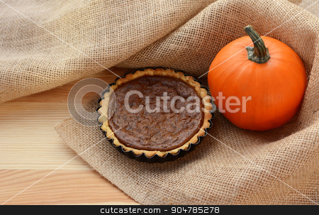 To use this stock image in your creative project, please select the size you need over to the right and click the "Add to Cart" button.
Your downloaded image will come with the Cutcaster watermark removed so don’t worry about the watermark you see on this page. Pumpkin pie and pumpkin in hessian stock photo, Pumpkin pie and autumnal pumpkin nestled in hessian fabric on a wooden table by Sarah Marchant