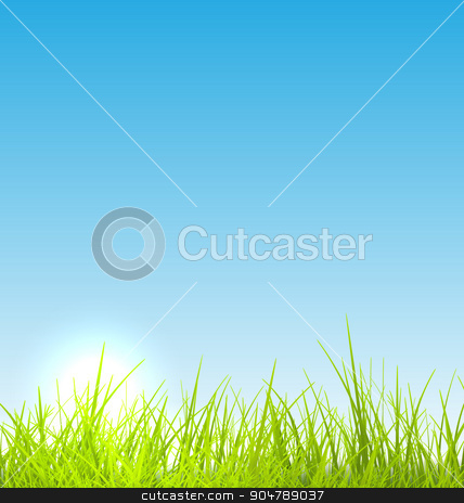 To use this stock image in your creative project, please select the size you need over to the right and click the "Add to Cart" button.
Your downloaded image will come with the Cutcaster watermark removed so don’t worry about the watermark you see on this page. Green fresh grass and blue sky summer background stock vector clipart, Green fresh grass and blue sky summer background - vector illustration by -=Mad Dog=-