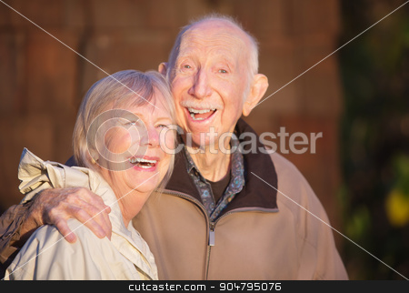 To use this stock image in your creative project, please select the size you need over to the right and click the "Add to Cart" button.
Your downloaded image will come with the Cutcaster watermark removed so don’t worry about the watermark you see on this page. Couple Laughing Together stock photo, Cute Caucasian mature couple laughing together outdoors by Scott Griessel