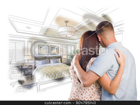 To use this stock image in your creative project, please select the size you need over to the right and click the "Add to Cart" button.
Your downloaded image will come with the Cutcaster watermark removed so don’t worry about the watermark you see on this page. Military Couple Looking Over Custom Bedroom Design Drawing Photo stock photo, Curious Young Military Couple Looking Over Custom Bedroom Design Drawing Photo Combination. by Andy Dean