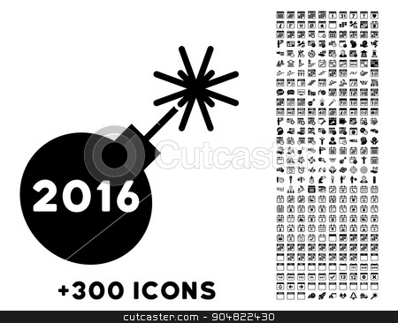 To use this stock image in your creative project, please select the size you need over to the right and click the "Add to Cart" button.
Your downloaded image will come with the Cutcaster watermark removed so don’t worry about the watermark you see on this page. 2016 Petard Icon stock vector clipart, 2016 Petard vector pictogram with additional 300 date and time management icons. Style is flat symbols, black color, rounded angles, white background by ahasoft