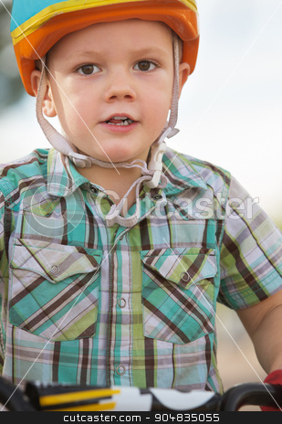 To use this stock image in your creative project, please select the size you need over to the right and click the "Add to Cart" button.
Your downloaded image will come with the Cutcaster watermark removed so don’t worry about the watermark you see on this page. Close up of Boy in Helmet stock photo, Close up of cute boy in bicycle helmet by Scott Griessel