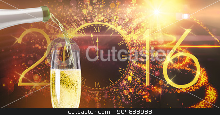 To use this stock image in your creative project, please select the size you need over to the right and click the "Add to Cart" button.
Your downloaded image will come with the Cutcaster watermark removed so don’t worry about the watermark you see on this page. Composite image of champagne pouring stock photo, Champagne pouring against new year countdown graphic by Wavebreak Media