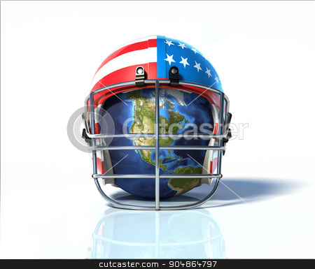 To use this stock image in your creative project, please select the size you need over to the right and click the "Add to Cart" button.
Your downloaded image will come with the Cutcaster watermark removed so don’t worry about the watermark you see on this page. Planet Earth protected by an American football helmet, painted w stock photo, Planet Earth protected by an American football helmet, painted with stars and stripes. On white surface and background, with clipping path included. by Leonello Calvetti