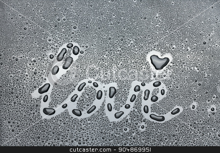 To use this stock image in your creative project, please select the size you need over to the right and click the "Add to Cart" button.
Your downloaded image will come with the Cutcaster watermark removed so don’t worry about the watermark you see on this page. Inscription love stock photo, Inscription love written on a black background with water by alekleks