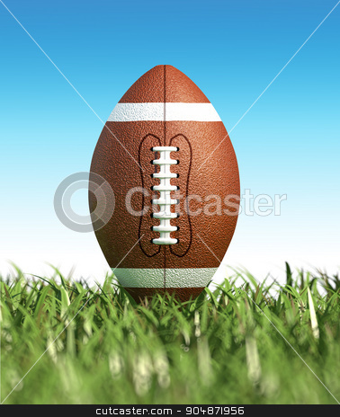 To use this stock image in your creative project, please select the size you need over to the right and click the "Add to Cart" button.
Your downloaded image will come with the Cutcaster watermark removed so don’t worry about the watermark you see on this page. American football ball, on the grass. Close up. stock photo, American football ball, on the grass, with blue sky in the background, no clouds. Side view, from ground level. with foreground grass out of focus. (dof effect) by Leonello Calvetti