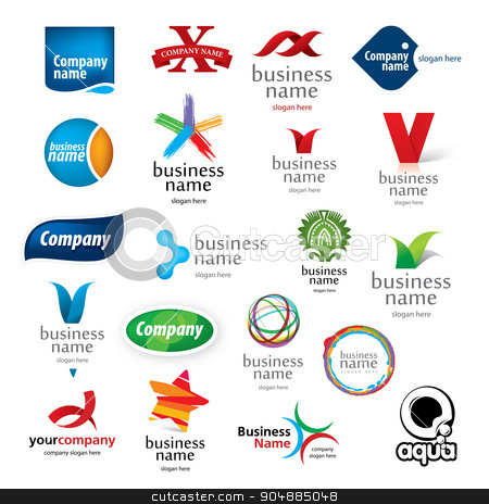 set of abstracts logos