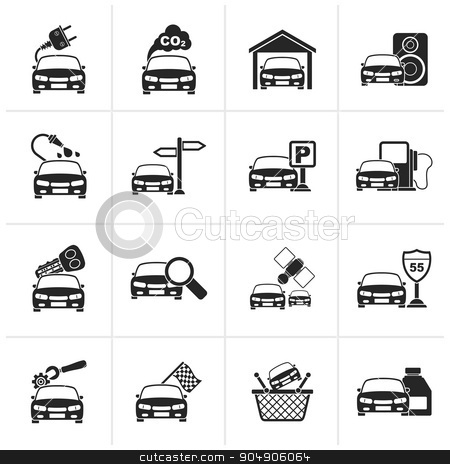 To use this stock image in your creative project, please select the size you need over to the right and click the "Add to Cart" button.
Your downloaded image will come with the Cutcaster watermark removed so don’t worry about the watermark you see on this page. Black Car and road services icons stock vector clipart, Black Car and road services icons - vector icon set by Stoyan Haytov