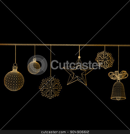 To use this stock image in your creative project, please select the size you need over to the right and click the "Add to Cart" button.
Your downloaded image will come with the Cutcaster watermark removed so don’t worry about the watermark you see on this page. Christmas decoration Vector illustration. Polygon triangle. The structural grid of polygons. Abstract Creative concept background. Christmas ornaments hanging rope stock vector clipart, Christmas decoration Vector illustration. Polygon triangle. The structural grid of polygons. Abstract Creative concept background. Christmas ornaments hanging rope by Vladimir Khapaev