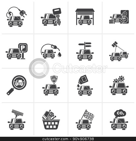 To use this stock image in your creative project, please select the size you need over to the right and click the "Add to Cart" button.
Your downloaded image will come with the Cutcaster watermark removed so don’t worry about the watermark you see on this page. Black Car and road services icons stock vector clipart, Black Car and road services icons - vector icon set by Stoyan Haytov