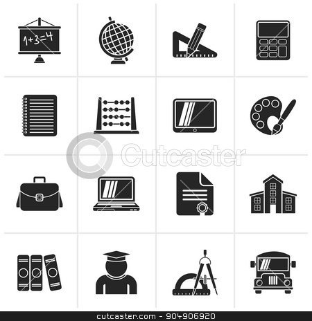 To use this stock image in your creative project, please select the size you need over to the right and click the "Add to Cart" button.
Your downloaded image will come with the Cutcaster watermark removed so don’t worry about the watermark you see on this page. Black School and Education Icons stock vector clipart, Black School and Education Icons -vector icon set by Stoyan Haytov