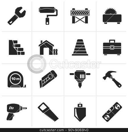 To use this stock image in your creative project, please select the size you need over to the right and click the "Add to Cart" button.
Your downloaded image will come with the Cutcaster watermark removed so don’t worry about the watermark you see on this page. Black Building and construction icons stock vector clipart, Black Building and construction icons - vector icon set by Stoyan Haytov