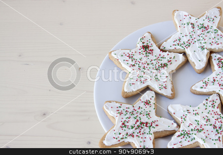 To use this stock image in your creative project, please select the size you need over to the right and click the "Add to Cart" button.
Your downloaded image will come with the Cutcaster watermark removed so don’t worry about the watermark you see on this page. Christmas Star Sugar Cookies stock photo, Star shaped sugar cookies with Christmas decorations. by AntoniaLorenzo
