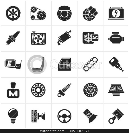 To use this stock image in your creative project, please select the size you need over to the right and click the "Add to Cart" button.
Your downloaded image will come with the Cutcaster watermark removed so don’t worry about the watermark you see on this page. Black Car parts and services icons stock vector clipart, Black Car parts and services icons - vector icon set by Stoyan Haytov