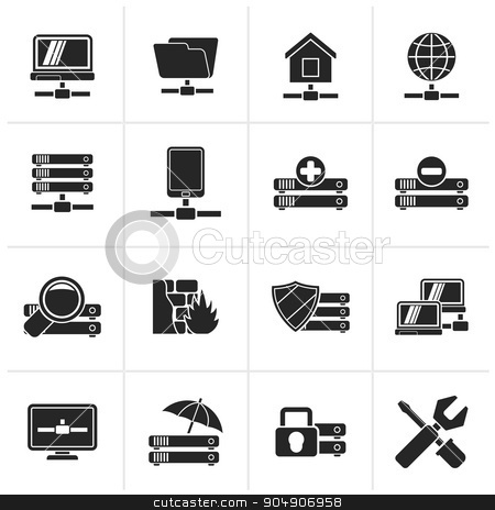 To use this stock image in your creative project, please select the size you need over to the right and click the "Add to Cart" button.
Your downloaded image will come with the Cutcaster watermark removed so don’t worry about the watermark you see on this page. Black server, hosting and internet icons stock vector clipart, Black server, hosting and internet icons - vector icon set by Stoyan Haytov