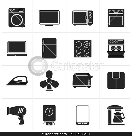 To use this stock image in your creative project, please select the size you need over to the right and click the "Add to Cart" button.
Your downloaded image will come with the Cutcaster watermark removed so don’t worry about the watermark you see on this page. Black home appliance icons stock vector clipart, Black home appliance icons - vector icon set by Stoyan Haytov