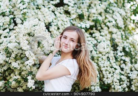 To use this stock image in your creative project, please select the size you need over to the right and click the "Add to Cart" button.
Your downloaded image will come with the Cutcaster watermark removed so don’t worry about the watermark you see on this page. beautiful young woman walking in a blossoming spring garden stock photo, beautiful young woman walking in a blossoming spring garden. by timonko