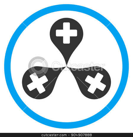 To use this stock image in your creative project, please select the size you need over to the right and click the "Add to Cart" button.
Your downloaded image will come with the Cutcaster watermark removed so don’t worry about the watermark you see on this page. Hospital Map Markers Rounded Icon stock photo, Hospital Map Markers glyph icon. Style is bicolor flat circled symbol, blue and gray colors, rounded angles, white background by ahasoft