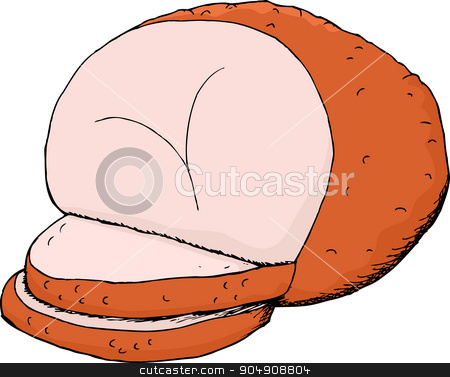 To use this stock image in your creative project, please select the size you need over to the right and click the "Add to Cart" button.
Your downloaded image will come with the Cutcaster watermark removed so don’t worry about the watermark you see on this page. Meat Roast Doodle stock vector clipart, Sliced meat roast doodle over white background by Eric Basir