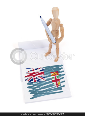 To use this stock image in your creative project, please select the size you need over to the right and click the "Add to Cart" button.
Your downloaded image will come with the Cutcaster watermark removed so don’t worry about the watermark you see on this page. Wooden mannequin made a drawing - Fiji stock photo, Wooden mannequin made a drawing of a flag - Fiji by michaklootwijk