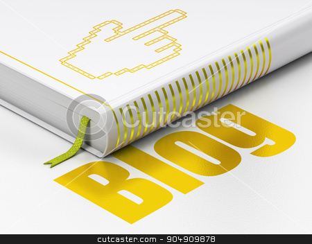 To use this stock image in your creative project, please select the size you need over to the right and click the "Add to Cart" button.
Your downloaded image will come with the Cutcaster watermark removed so don’t worry about the watermark you see on this page. Web development concept: book Mouse Cursor, Blog on white background stock photo, Web development concept: closed book with Gold Mouse Cursor icon and text Blog on floor, white background, 3d render by mkabakov