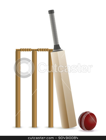 To use this stock image in your creative project, please select the size you need over to the right and click the "Add to Cart" button.
Your downloaded image will come with the Cutcaster watermark removed so don’t worry about the watermark you see on this page. Cricket Bat, Ball, and Wicket Illustration stock vector clipart, Cricket bat, ball, and wicket isolated on white. Vector EPS 10 available. EPS file contains transparencies and gradient mesh. by Jason Enterline