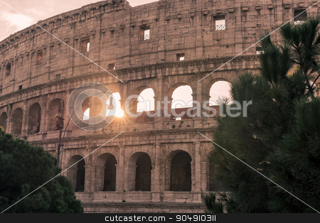 To use this stock image in your creative project, please select the size you need over to the right and click the "Add to Cart" button.
Your downloaded image will come with the Cutcaster watermark removed so don’t worry about the watermark you see on this page. Rome, Italy: Colosseum, Flavian Amphitheatre stock photo, Rome, Italy: Colosseum, Flavian Amphitheatre, in the beautiful sunrise of Italian winter by krivinis