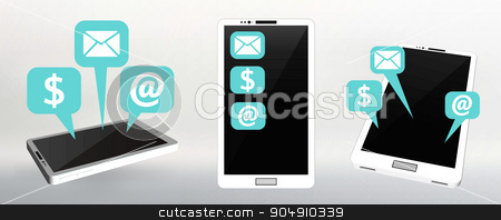 To use this stock image in your creative project, please select the size you need over to the right and click the "Add to Cart" button.
Your downloaded image will come with the Cutcaster watermark removed so don’t worry about the watermark you see on this page. Set Flat vector illustration of modern Mobile phone with different icons stock vector clipart, Set Flat vector illustration of modern Mobile phone with different icons by Vladimir Khapaev