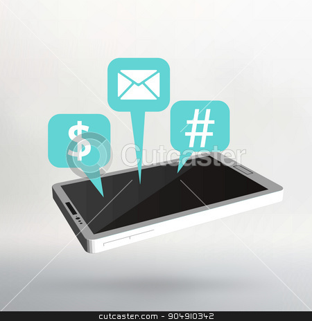 To use this stock image in your creative project, please select the size you need over to the right and click the "Add to Cart" button.
Your downloaded image will come with the Cutcaster watermark removed so don’t worry about the watermark you see on this page. Flat vector illustration of modern Mobile phone with different icons stock vector clipart, Flat vector illustration of modern Mobile phone with different icons by Vladimir Khapaev