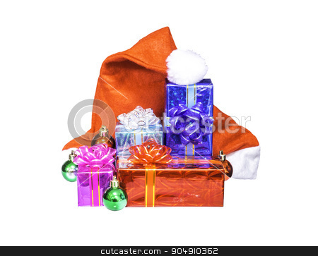 To use this stock image in your creative project, please select the size you need over to the right and click the "Add to Cart" button.
Your downloaded image will come with the Cutcaster watermark removed so don’t worry about the watermark you see on this page. Chistmas gift box with Santa Claus red hat isolated stock photo, Chistmas gift box with Santa Claus red hat isolated on white with clipping path by manusy