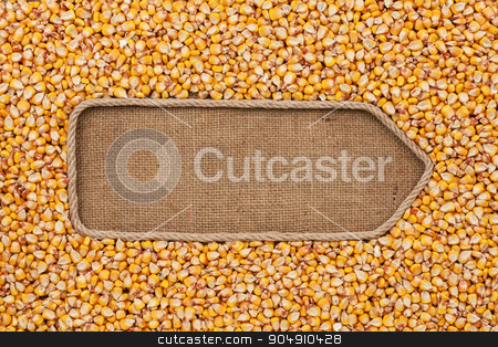To use this stock image in your creative project, please select the size you need over to the right and click the "Add to Cart" button.
Your downloaded image will come with the Cutcaster watermark removed so don’t worry about the watermark you see on this page. Pointer made from rope with grains corn lying on sackcloth stock photo, Pointer made from rope with grains corn lying on sackcloth, with space for your text by alekleks