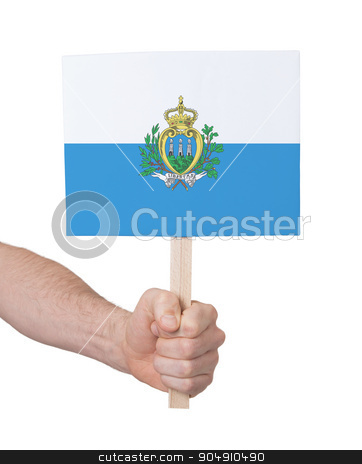 To use this stock image in your creative project, please select the size you need over to the right and click the "Add to Cart" button.
Your downloaded image will come with the Cutcaster watermark removed so don’t worry about the watermark you see on this page. Hand holding small card - Flag of San Marino stock photo, Hand holding small card, isolated on white - Flag of San Marino by michaklootwijk