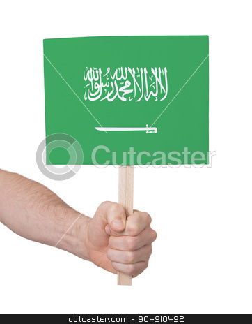 To use this stock image in your creative project, please select the size you need over to the right and click the "Add to Cart" button.
Your downloaded image will come with the Cutcaster watermark removed so don’t worry about the watermark you see on this page. Hand holding small card - Flag of Saudi Arabia stock photo, Hand holding small card, isolated on white - Flag of Saudi Arabia by michaklootwijk