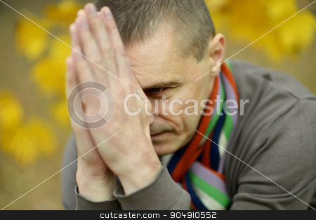 To use this stock image in your creative project, please select the size you need over to the right and click the "Add to Cart" button.
Your downloaded image will come with the Cutcaster watermark removed so don’t worry about the watermark you see on this page. Sad man out for a walk stock photo, Sad man out for a walk in the early autumn by Ruslan Huzau