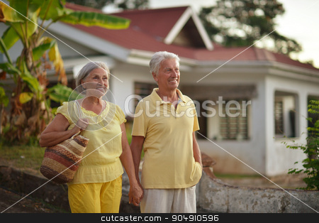 To use this stock image in your creative project, please select the size you need over to the right and click the "Add to Cart" button.
Your downloaded image will come with the Cutcaster watermark removed so don’t worry about the watermark you see on this page. Senior couple near hotel resort stock photo, Portrait of a senior couple relaxing near hotel resort by Ruslan Huzau