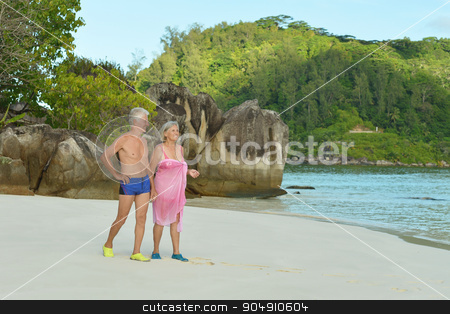 To use this stock image in your creative project, please select the size you need over to the right and click the "Add to Cart" button.
Your downloaded image will come with the Cutcaster watermark removed so don’t worry about the watermark you see on this page. elderly couple rest at tropical resort stock photo, Beautiful happy elderly couple rest at tropical resort by Ruslan Huzau