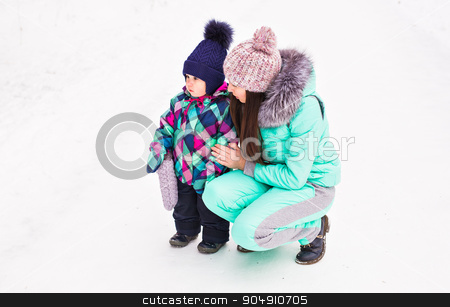 To use this stock image in your creative project, please select the size you need over to the right and click the "Add to Cart" button.
Your downloaded image will come with the Cutcaster watermark removed so don’t worry about the watermark you see on this page. happy family mother and child baby daughter on a winter walk in the woods stock photo, happy family mother and child baby daughter on a winter walk in the woods by Satura86