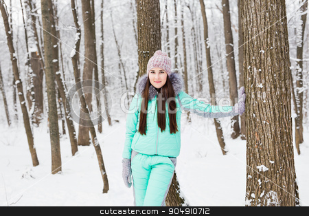 To use this stock image in your creative project, please select the size you need over to the right and click the "Add to Cart" button.
Your downloaded image will come with the Cutcaster watermark removed so don’t worry about the watermark you see on this page. Beautiful young girl walking in winter forest stock photo, Beautiful young girl walking in winter forest by Satura86