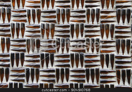 To use this stock image in your creative project, please select the size you need over to the right and click the "Add to Cart" button.
Your downloaded image will come with the Cutcaster watermark removed so don’t worry about the watermark you see on this page. The texture of wall temple from many brown bottles stock photo, The texture of wall temple from many brown bottles by Kanakom