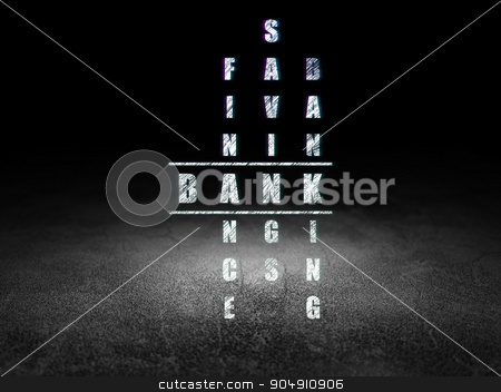 To use this stock image in your creative project, please select the size you need over to the right and click the "Add to Cart" button.
Your downloaded image will come with the Cutcaster watermark removed so don’t worry about the watermark you see on this page. Banking concept: Bank in Crossword Puzzle stock photo, Banking concept: Glowing word Bank in solving Crossword Puzzle in grunge dark room with Dirty Floor, black background by mkabakov