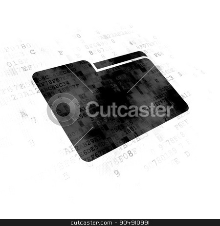 To use this stock image in your creative project, please select the size you need over to the right and click the "Add to Cart" button.
Your downloaded image will come with the Cutcaster watermark removed so don’t worry about the watermark you see on this page. Finance concept: Folder on Digital background stock photo, Finance concept: Pixelated black Folder icon on Digital background by mkabakov