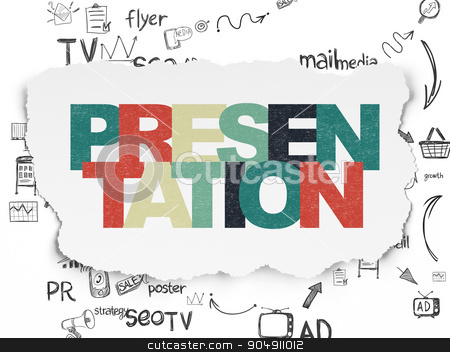To use this stock image in your creative project, please select the size you need over to the right and click the "Add to Cart" button.
Your downloaded image will come with the Cutcaster watermark removed so don’t worry about the watermark you see on this page. Advertising concept: Presentation on Torn Paper background stock photo, Advertising concept: Painted multicolor text Presentation on Torn Paper background with Scheme Of Hand Drawn Marketing Icons by mkabakov