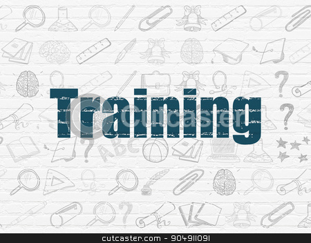 To use this stock image in your creative project, please select the size you need over to the right and click the "Add to Cart" button.
Your downloaded image will come with the Cutcaster watermark removed so don’t worry about the watermark you see on this page. Learning concept: Training on wall background stock photo, Learning concept: Painted blue text Training on White Brick wall background with Hand Drawn Education Icons by mkabakov