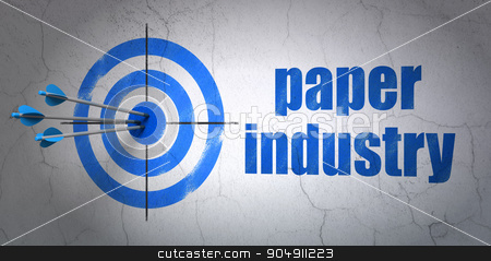 To use this stock image in your creative project, please select the size you need over to the right and click the "Add to Cart" button.
Your downloaded image will come with the Cutcaster watermark removed so don’t worry about the watermark you see on this page. Industry concept: target and Paper Industry on wall background stock photo, Success Industry concept: arrows hitting the center of target, Blue Paper Industry on wall background by mkabakov