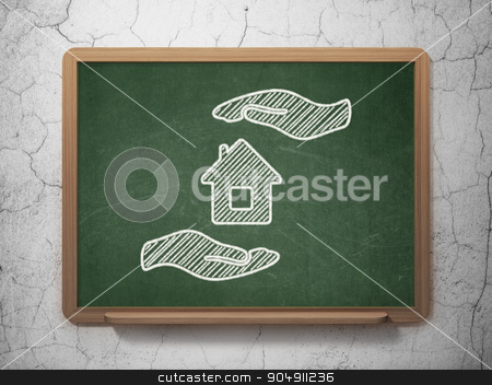 To use this stock image in your creative project, please select the size you need over to the right and click the "Add to Cart" button.
Your downloaded image will come with the Cutcaster watermark removed so don’t worry about the watermark you see on this page. Insurance concept: House And Palm on chalkboard background stock photo, Insurance concept: House And Palm icon on Green chalkboard on grunge wall background by mkabakov